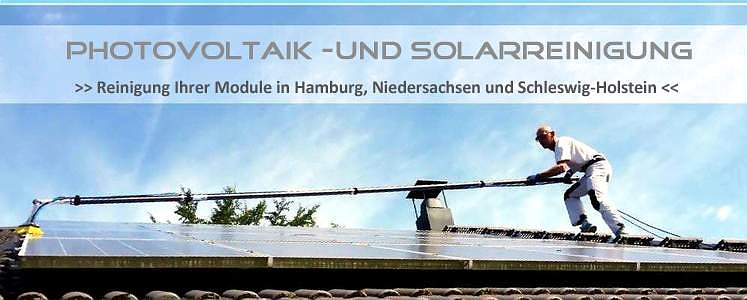 Dienstleistung: Solarreinigung und PV-Reinigung im Grossraum Hamburg